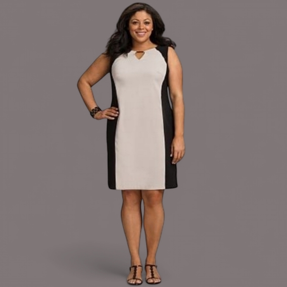 NWT Dress Barn 18 Contemporary Feminine Evening Formal Keyhole Sheath Dress - Picture 1 of 13